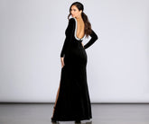 Robe de soirée en velours et perles Everly